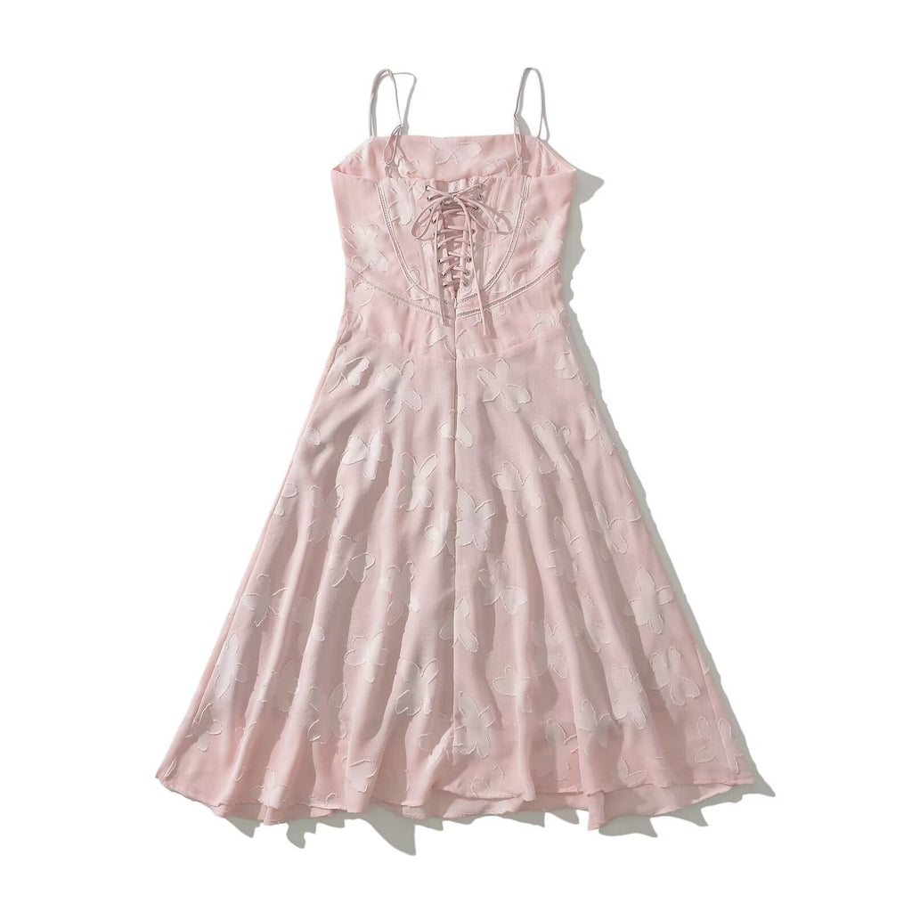 2024 Sexy Sleeveless Strap Backless dress Women's Chiffon Embroidered Square Collar Ball Evening Dress dress