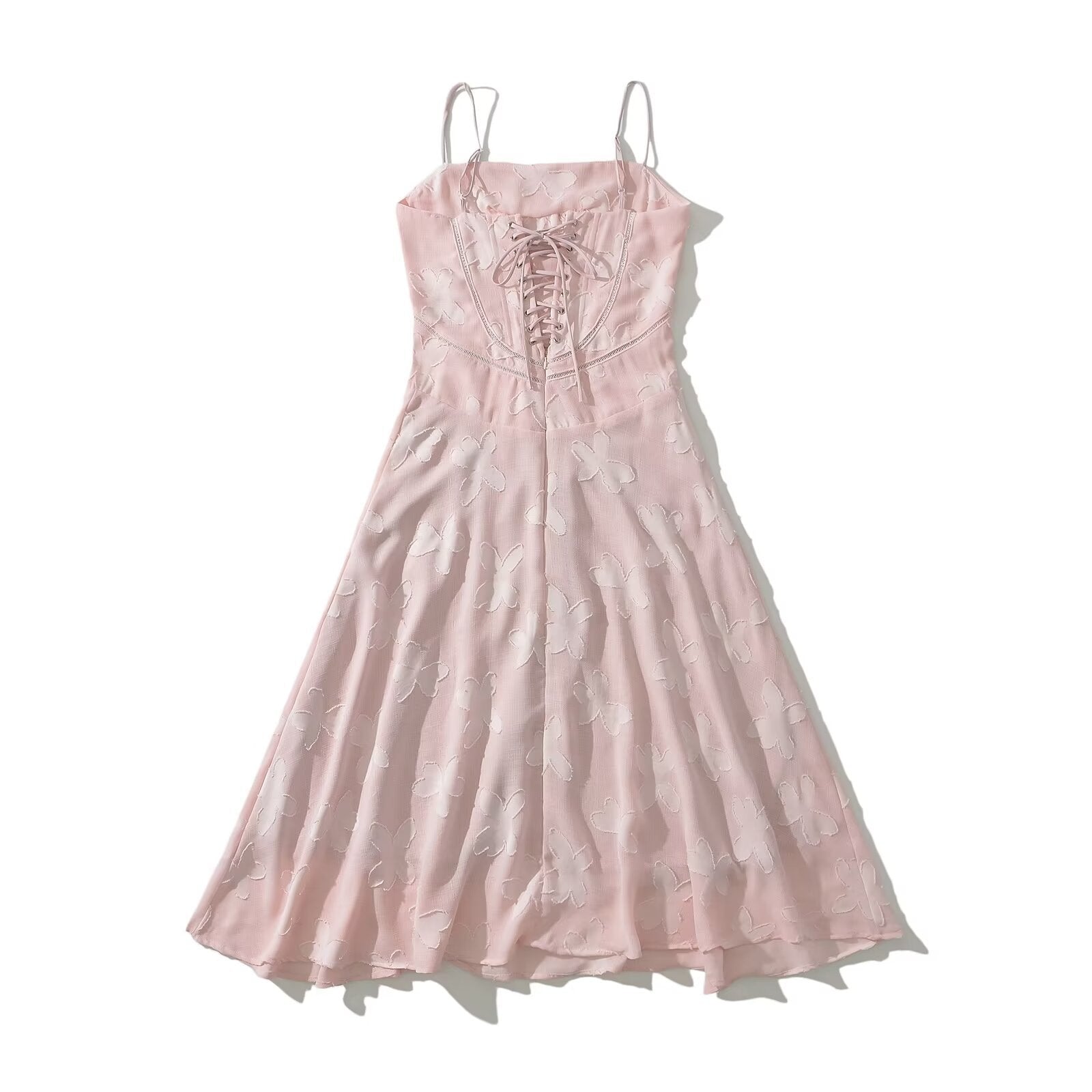 2024 Sexy Sleeveless Strap Backless dress Women's Chiffon Embroidered Square Collar Ball Evening Dress dress