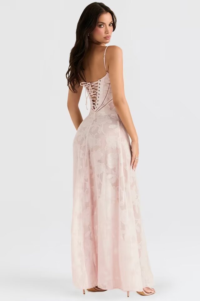 2024 Sexy Sleeveless Strap Backless dress Women's Chiffon Embroidered Square Collar Ball Evening Dress dress