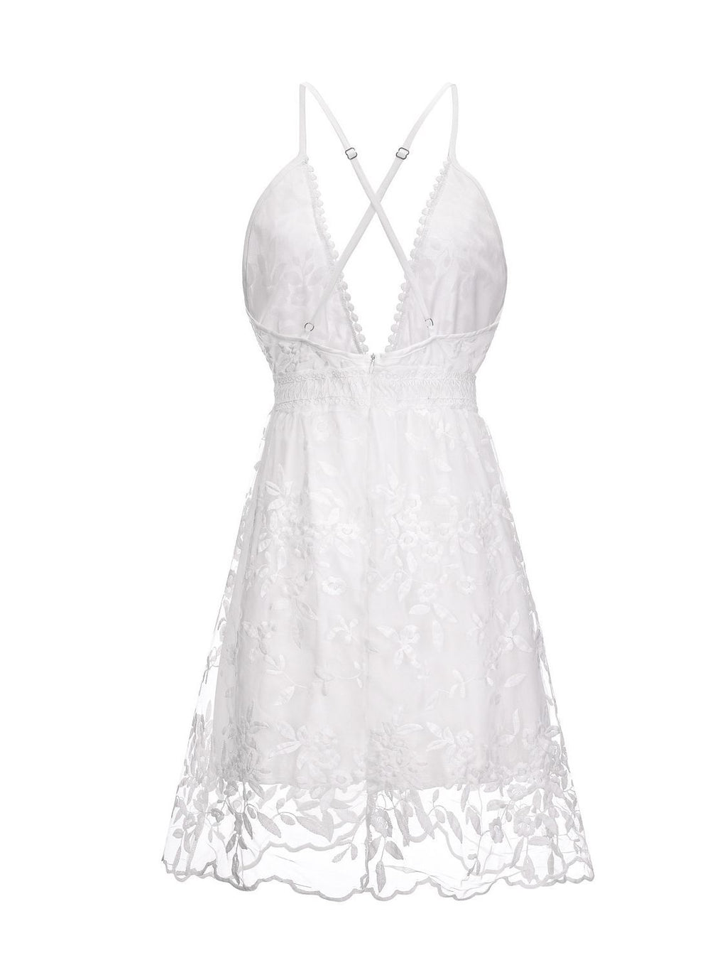 Cross-Border 2026 Summer New European and American Sexy Deep V Neck Backless Suspender Dress Lace Beach Dress