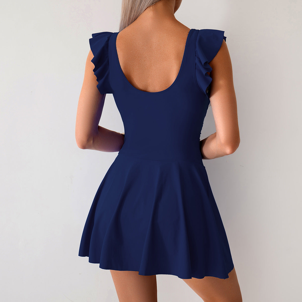 2025 One-Piece Swimsuit for Women, European and American Style, Amazon Cross-Border, Sporty Skirt-Style, Conservative Plus-Size Swimwear, Wholesale, for Slightly Plump Figures, Covers the Body