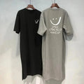 Women's Summer Short Sleeve T-shirt Dress Loose Mid-Length Over-Knee Casual Fashion Dress
